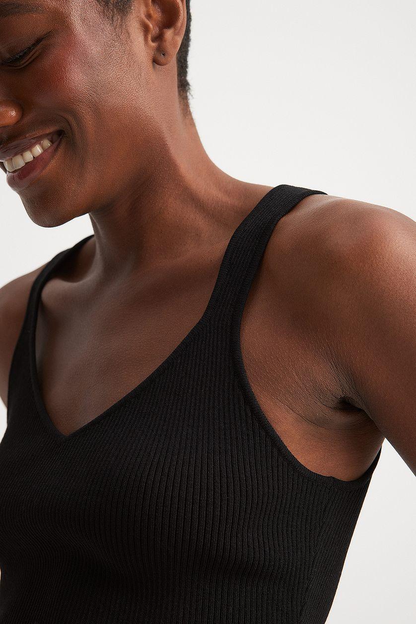 Fine Knitted Scoop Neck Top Product Image