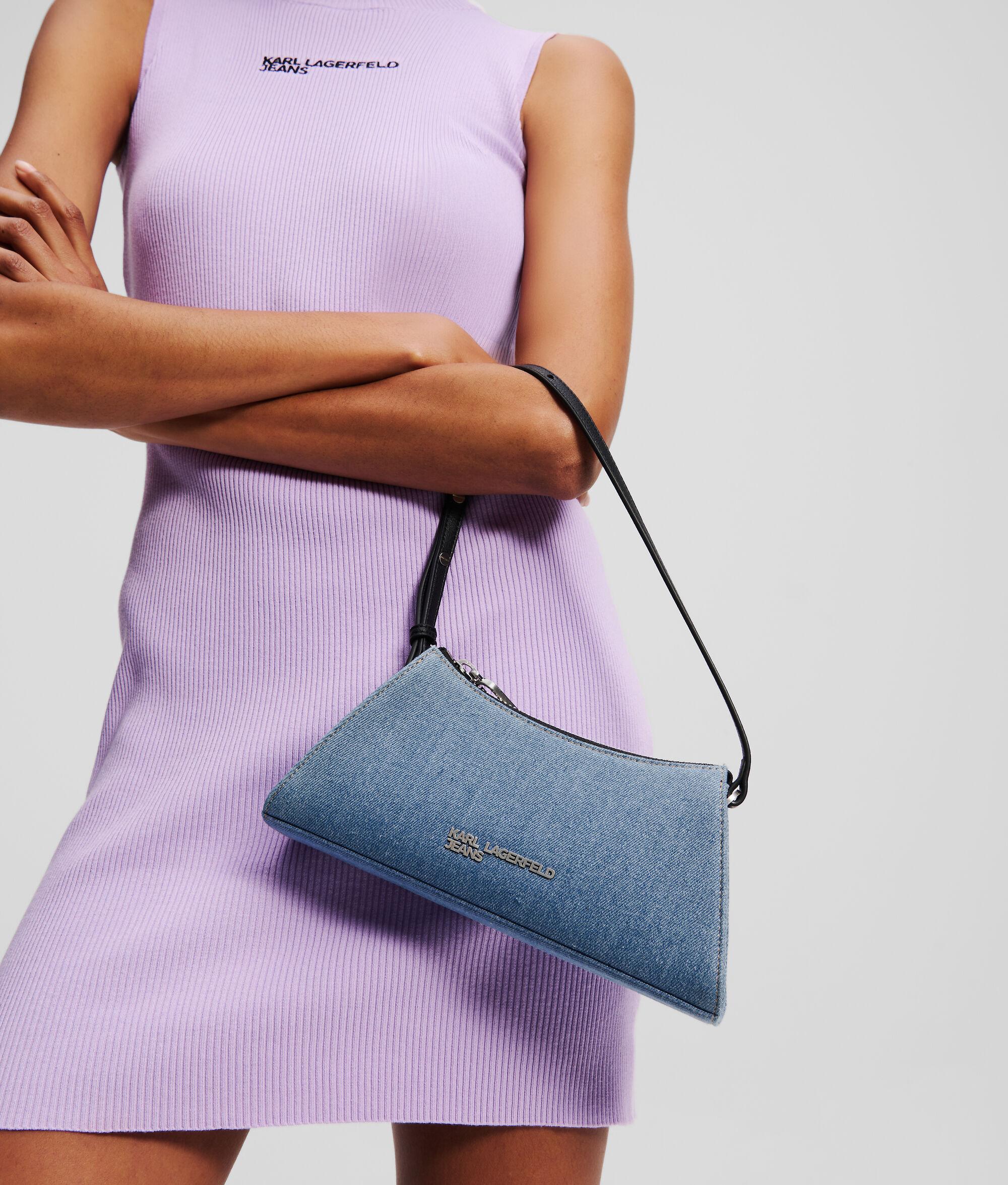 METAL LOGO DENIM SHOULDER BAG Product Image