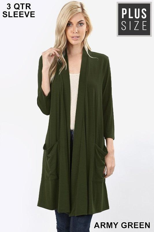 1439   Lauren Slouchy Pocket Cardigan Product Image
