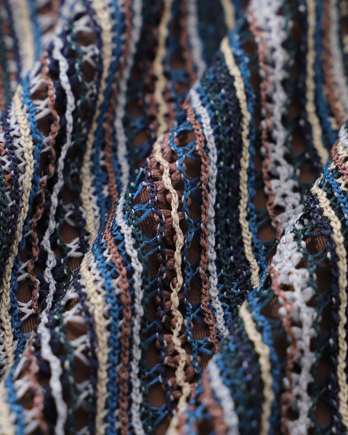 Striped Backless One Piece Swimwear Product Image