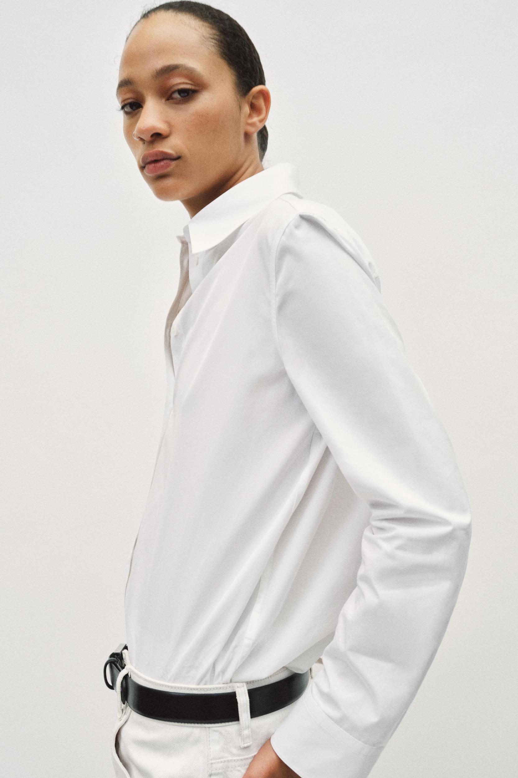 POPLIN SHIRT ZW COLLECTION Product Image