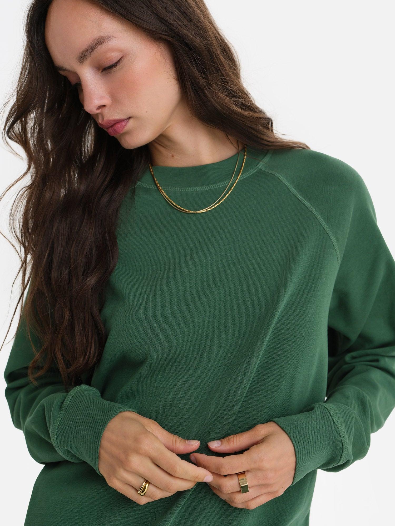 Organic Lightweight Terry Raglan Sweatshirt Female Product Image