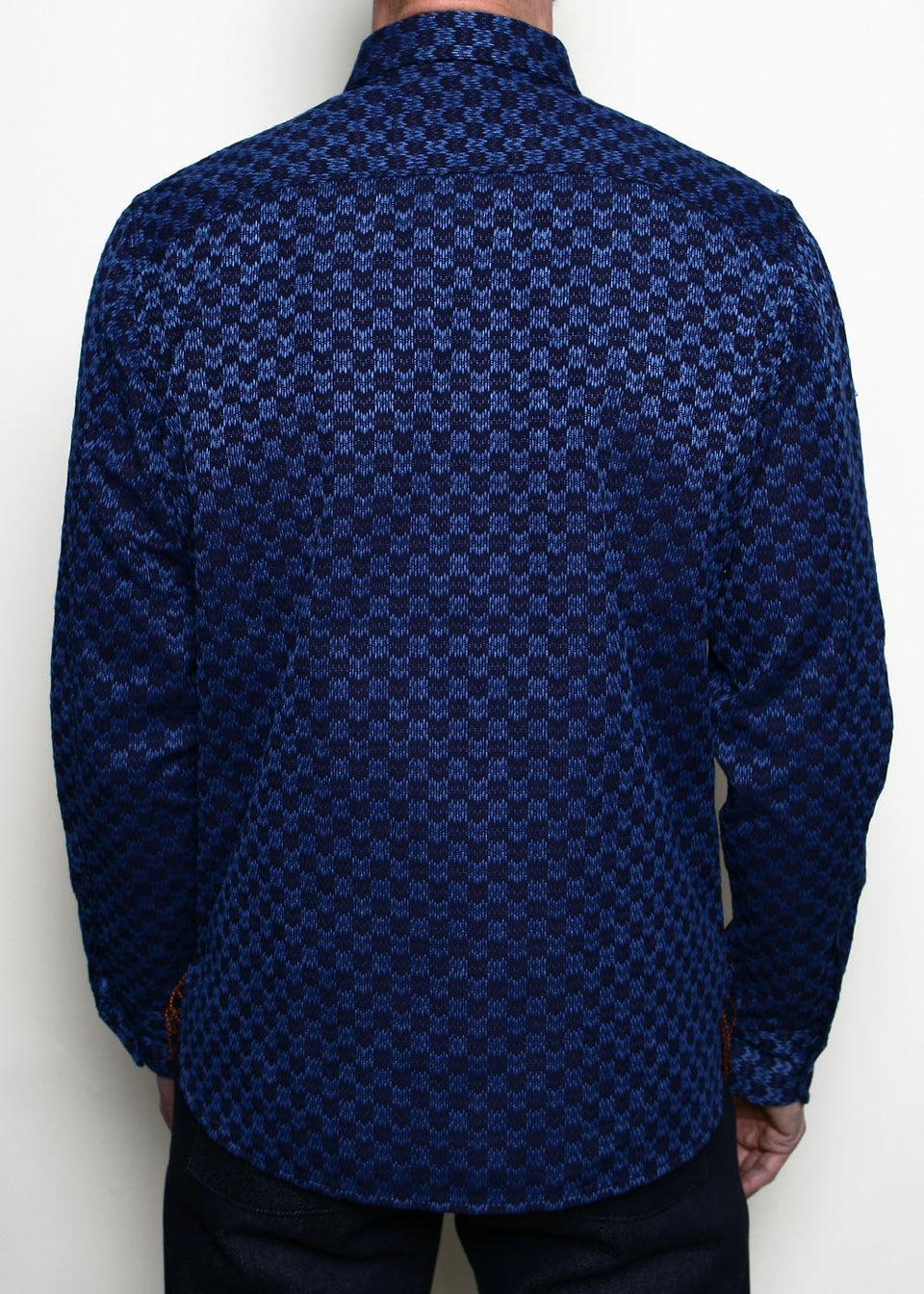 Work Shirt // Indigo Sashiko Wavy Check Product Image