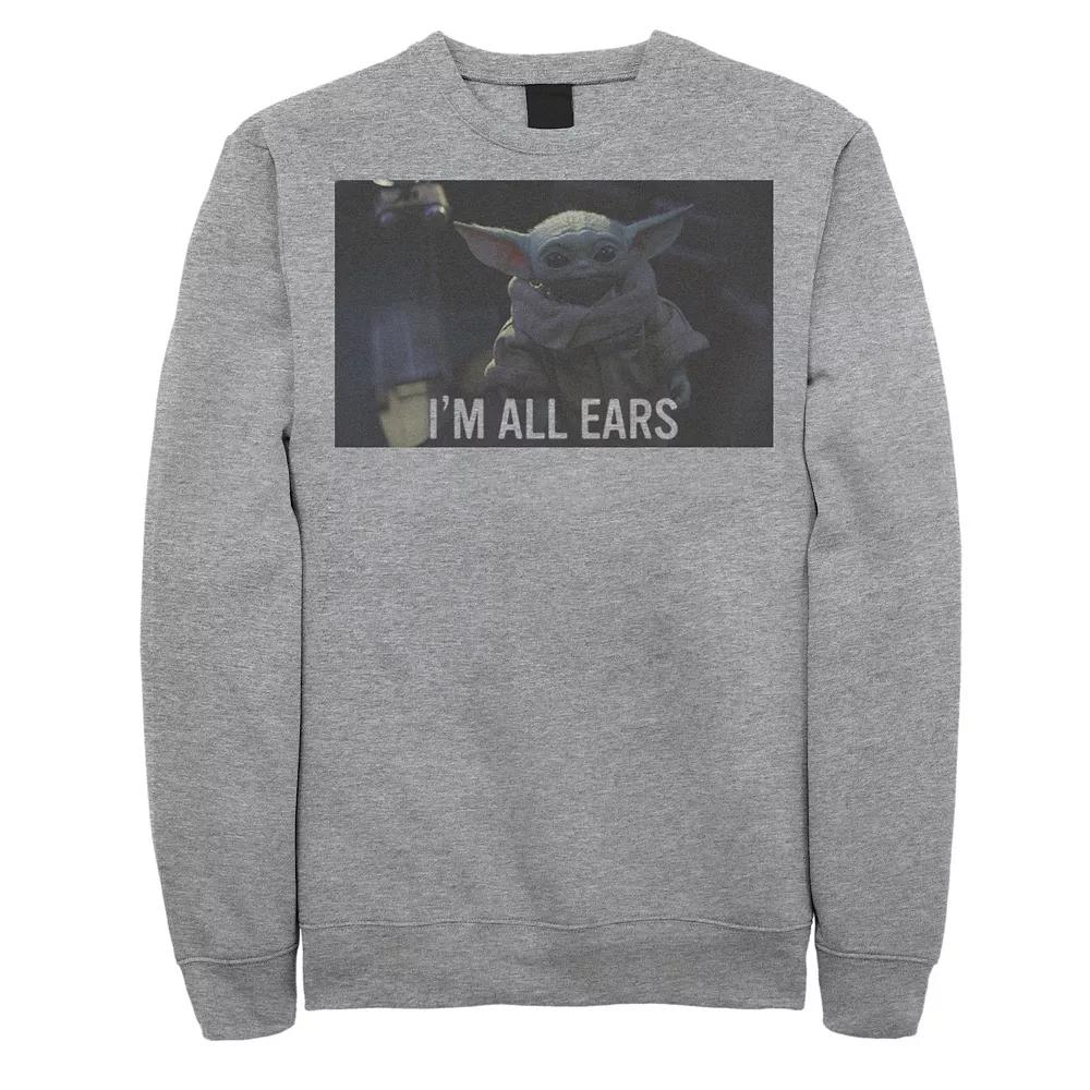 Men's Star Wars The Mandalorian The Child I'm All Ears Portrait Sweatshirt,  Product Image