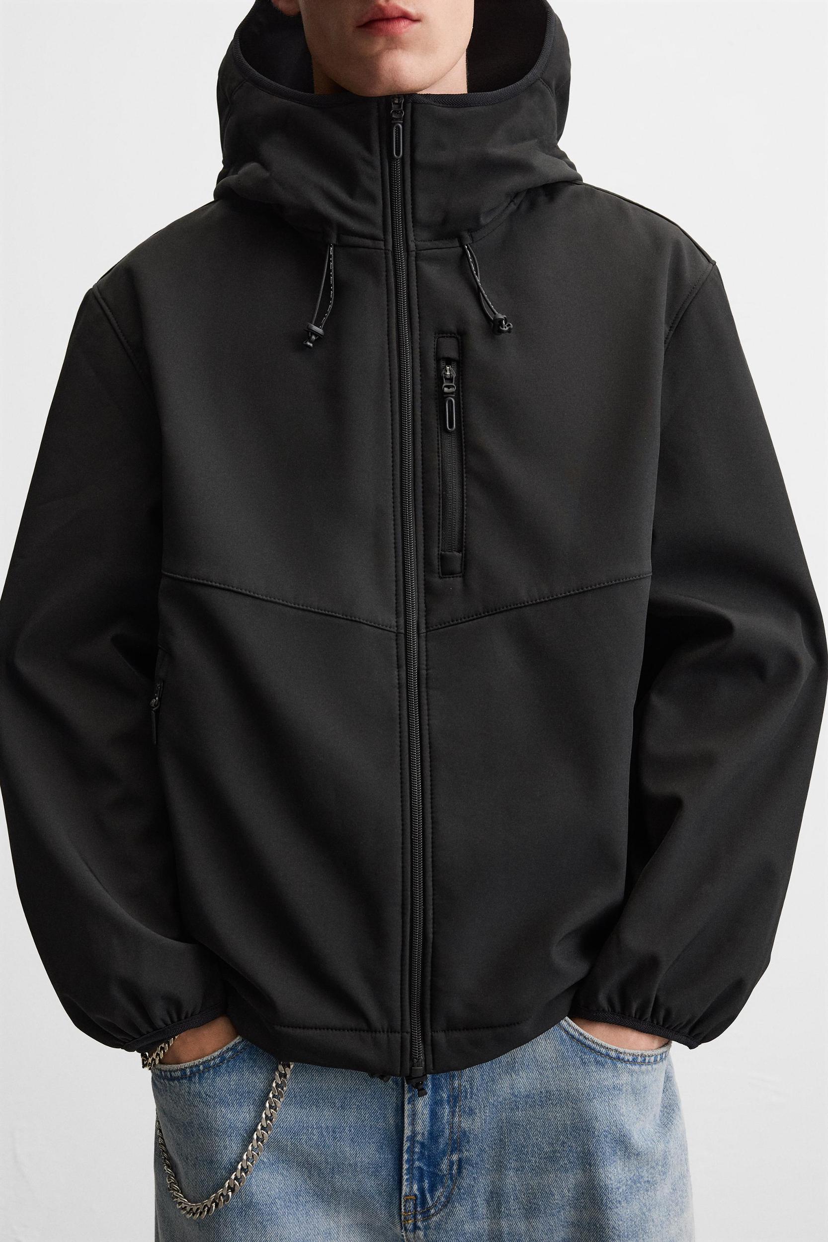 HOODED TECHNICAL JACKET Product Image
