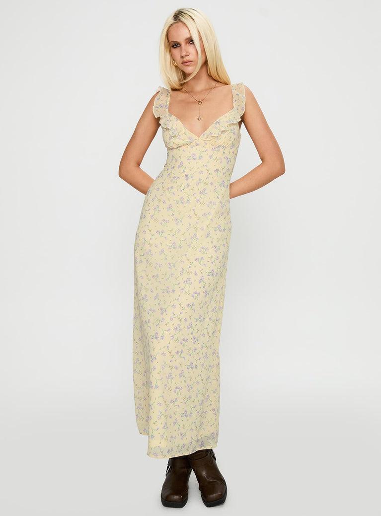 Jayne Frill Maxi Dress Multi Product Image