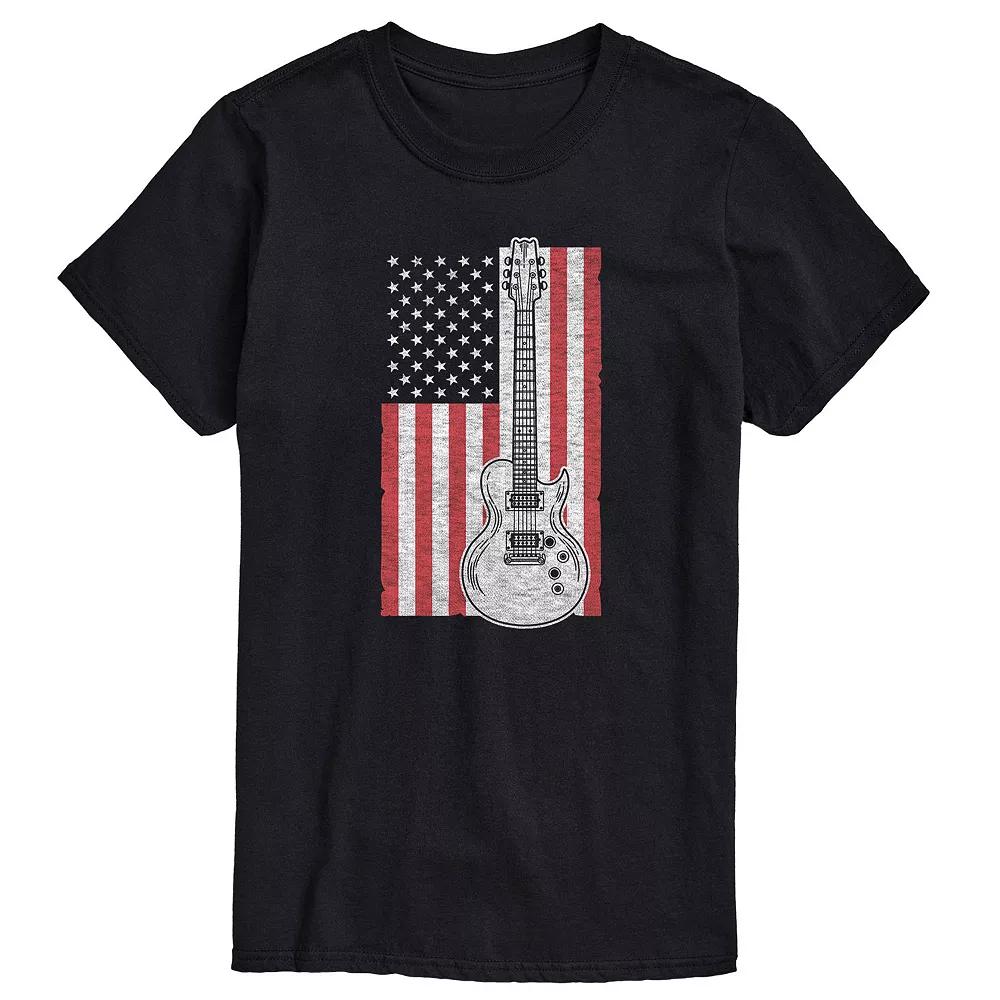 Men's USA Flag Guitar Graphic Tee,  Product Image