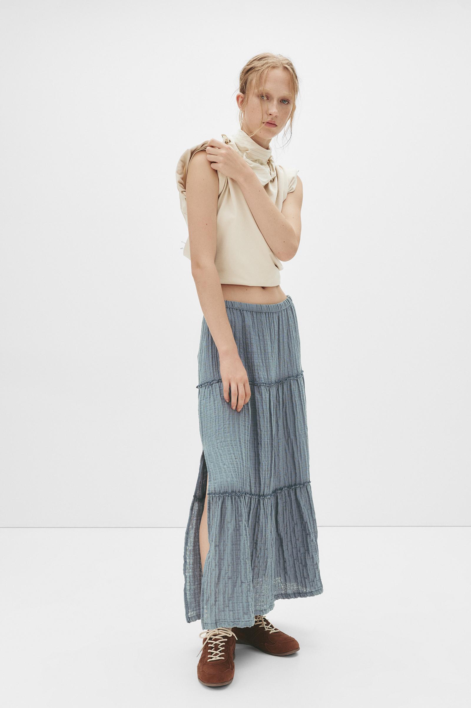 Panelled midi skirt Product Image