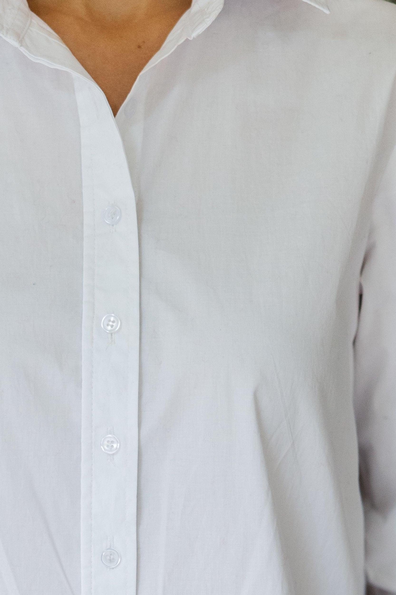 Just For You White Button Down Blouse Female Product Image