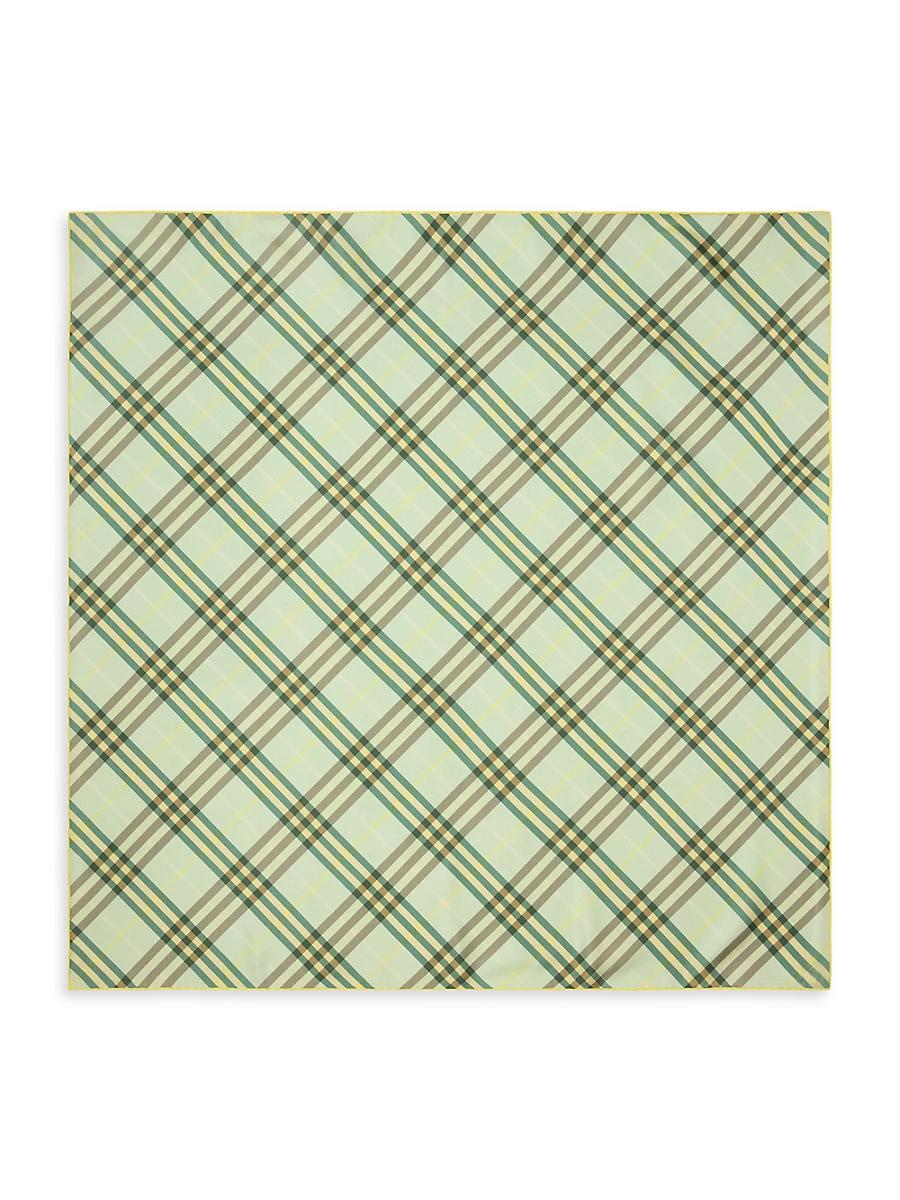 Womens Silk Check Scarf Product Image