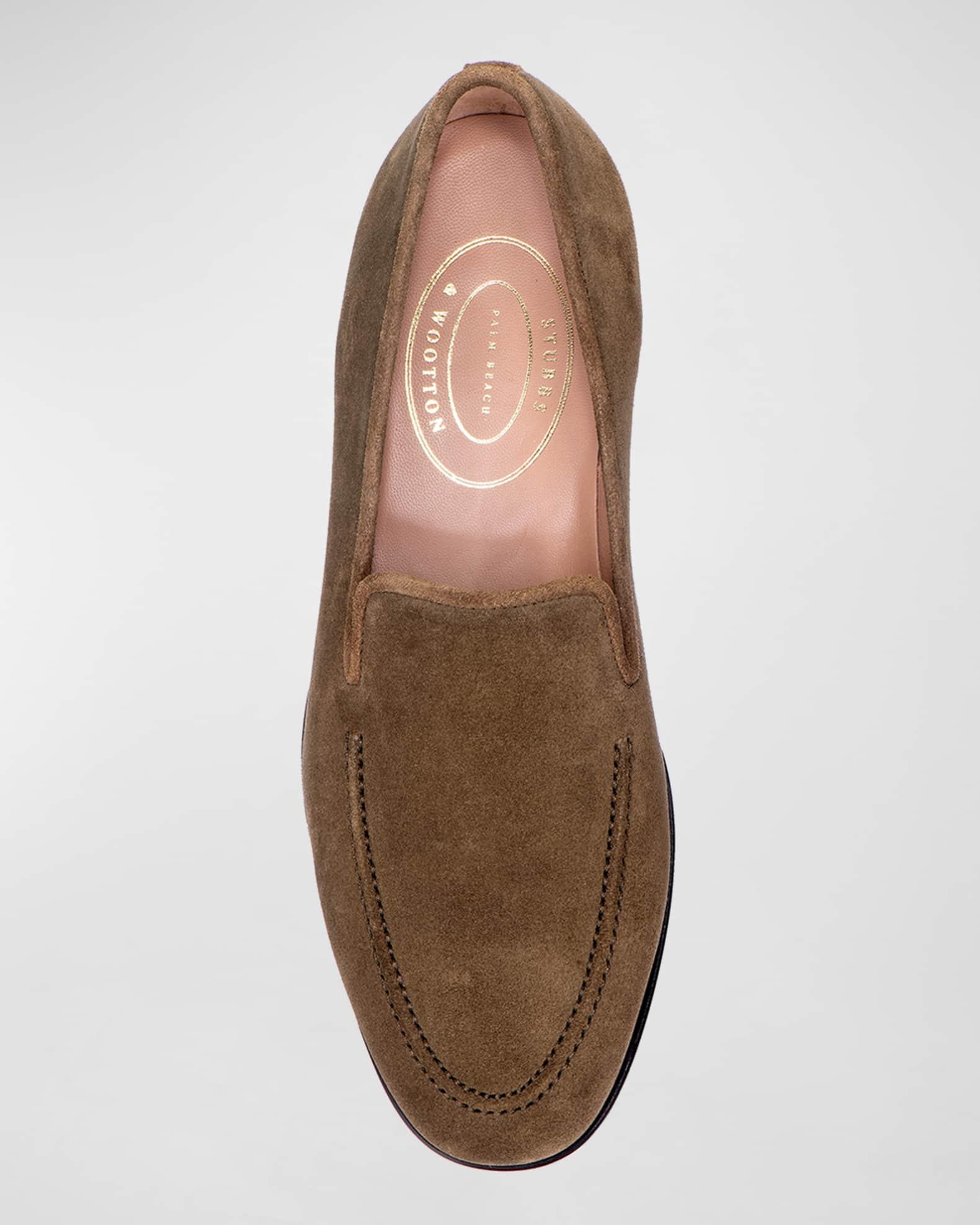 Men's Venetian Apron-Toe Suede Loafers Product Image