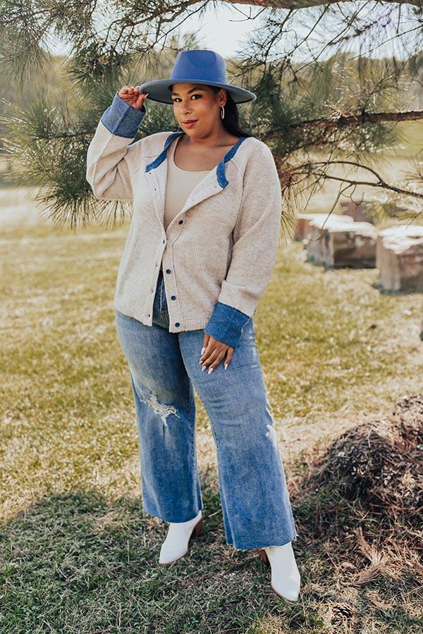 Falling Leaves Knit Cardigan Curves Product Image