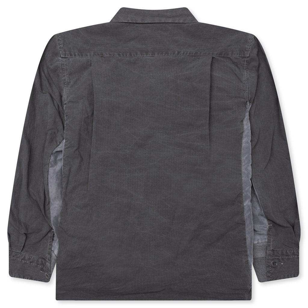 Garment Dye Rip Stop X Nylon Twill Shirt - Black Male Product Image