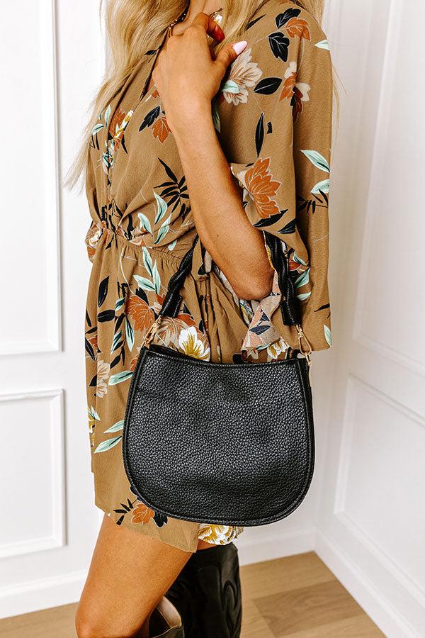 Allure Avenue Faux Leather Purse In Black Product Image