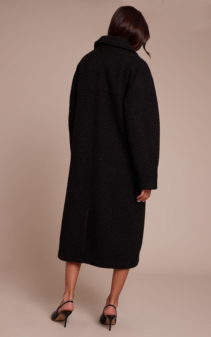 Plus Chocolate Brushed Wool Maxi Coat Product Image