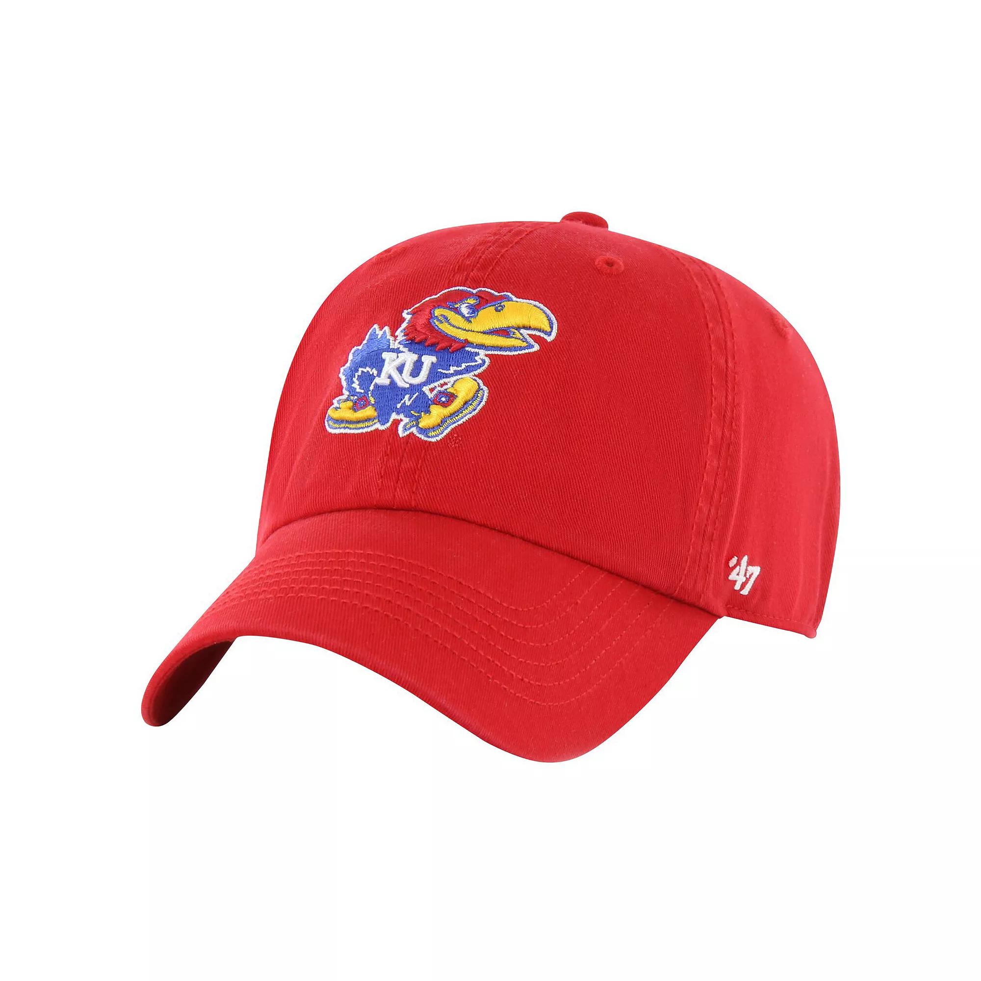 Men's '47 Red Kansas Jayhawks Classic Franchise Legacy Fitted Hat,  Product Image