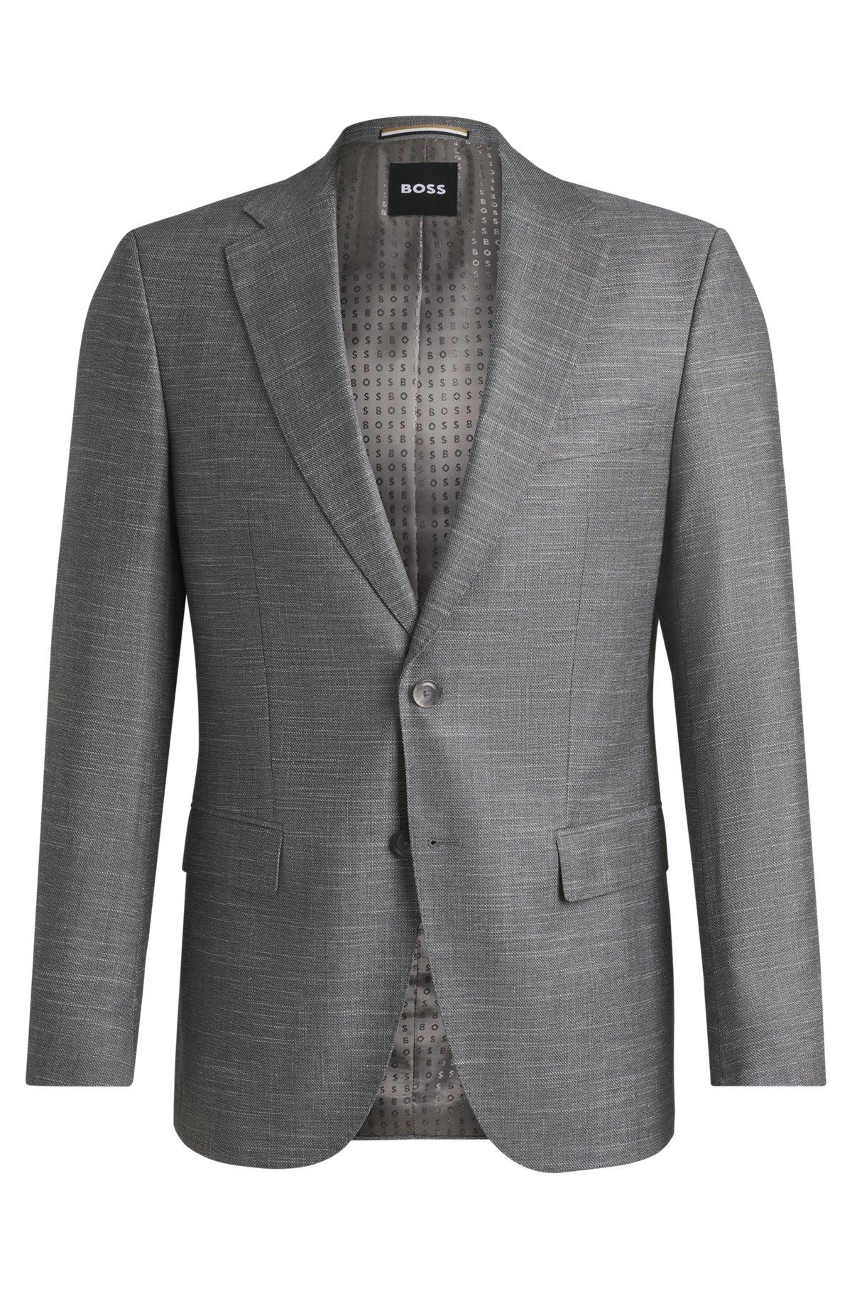 Slim-fit suit jacket in patterned stretch fabric Product Image