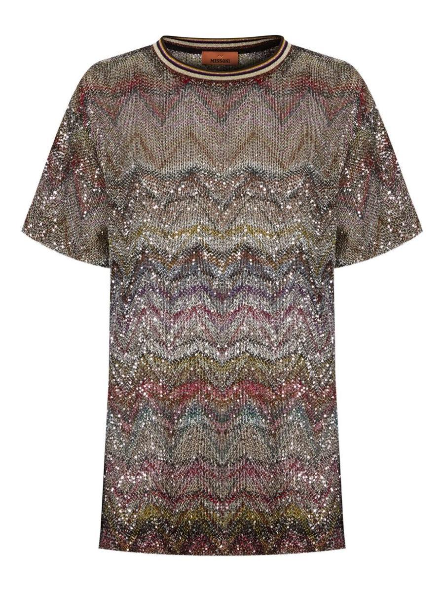 MISSONI Caperdoni Short Sleeve T-shirt With Sequin In Multi Product Image