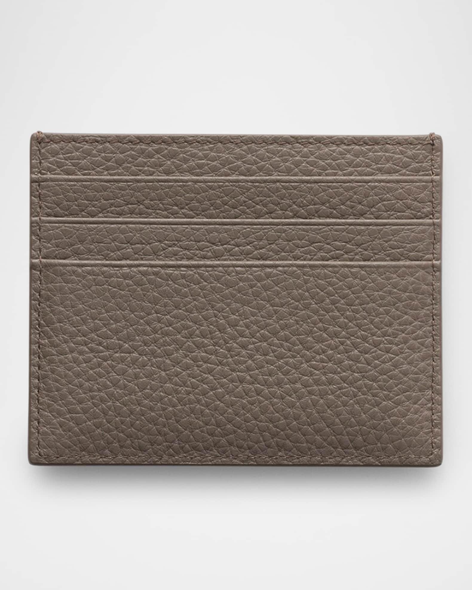 Men's Vitello Daino Leather Card Holder Product Image