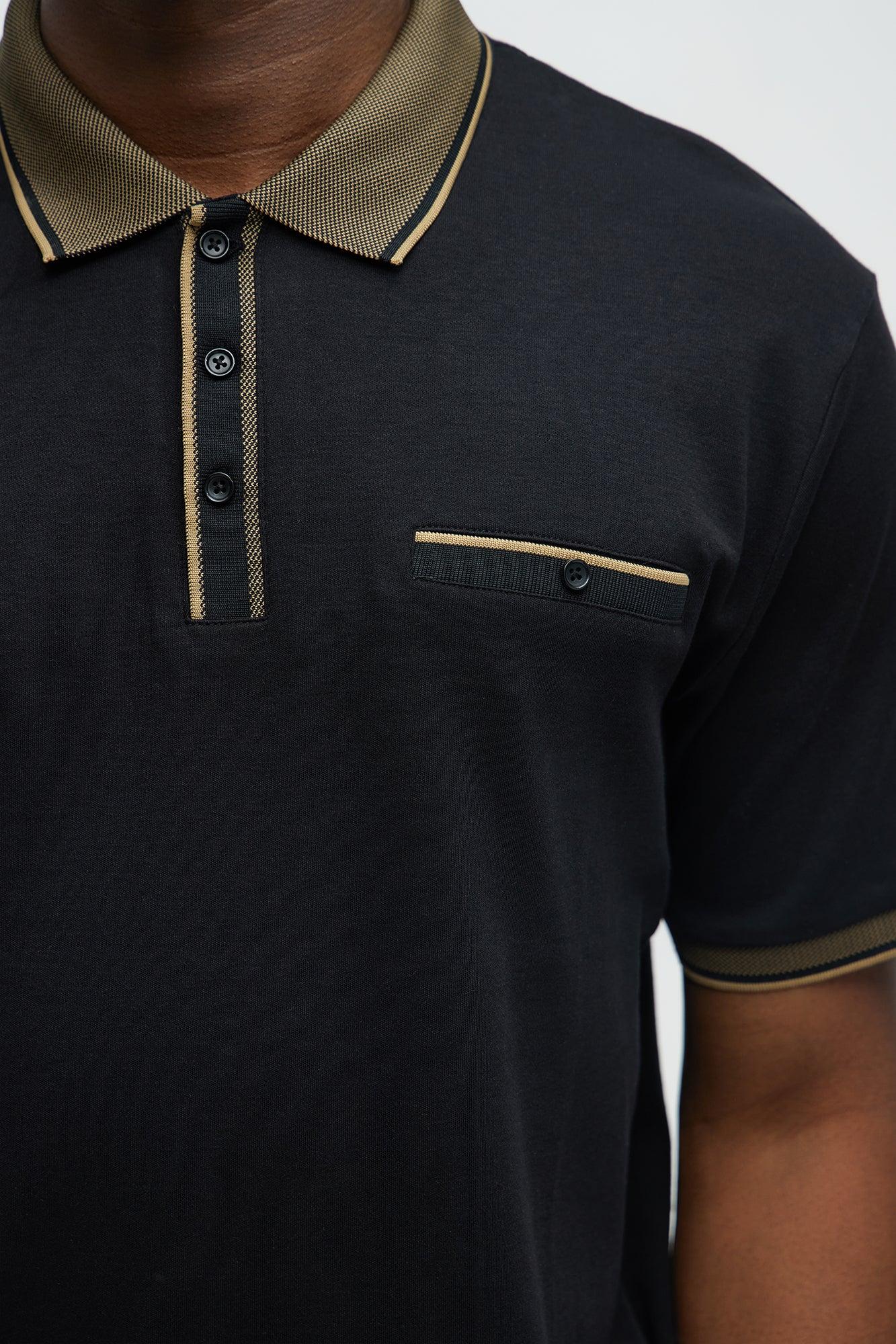 Classy Short Sleeve Polo - Black Product Image