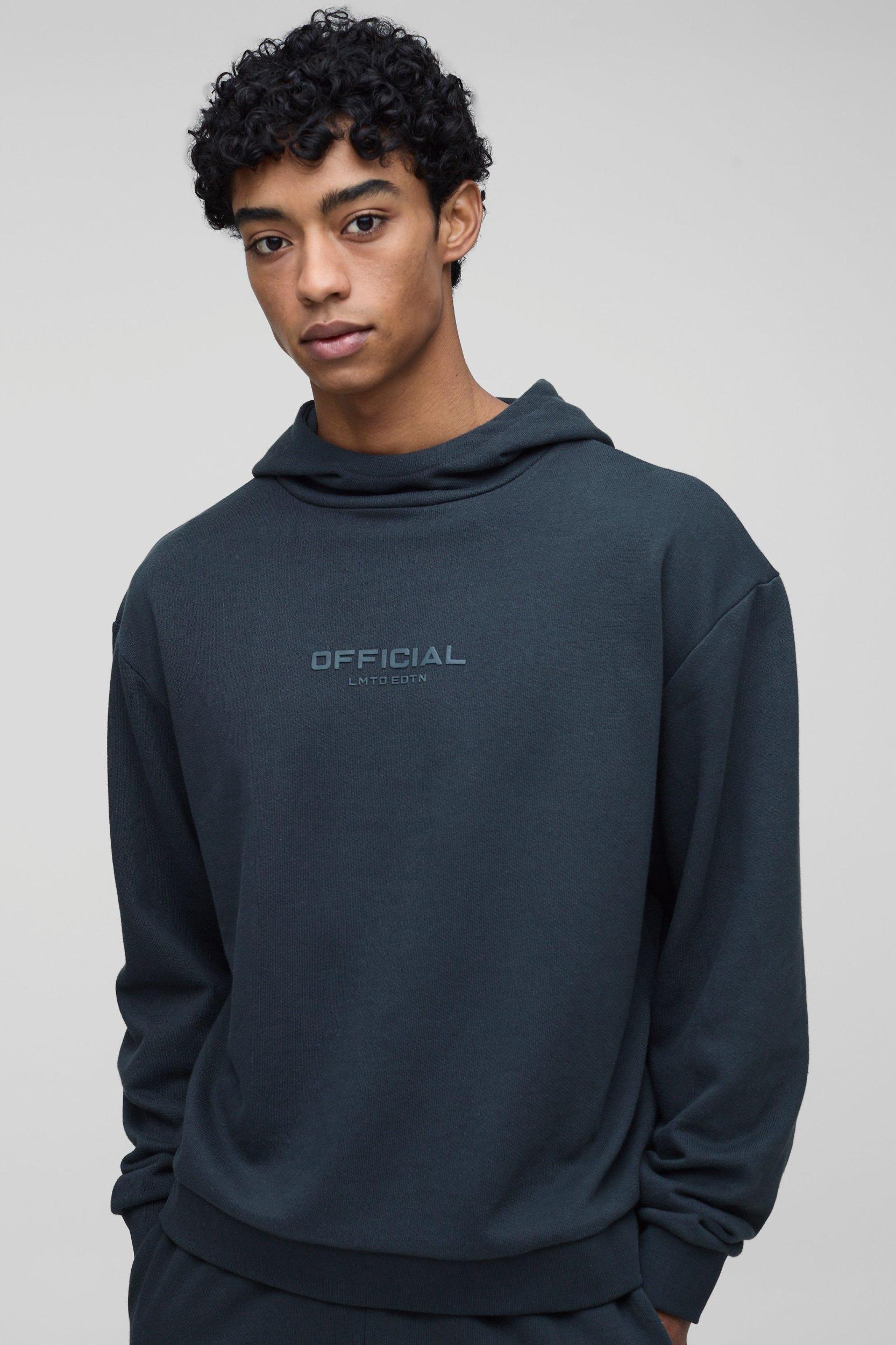 Oversized Boxy Funnel Neck Hoodie | boohooMAN USA Product Image