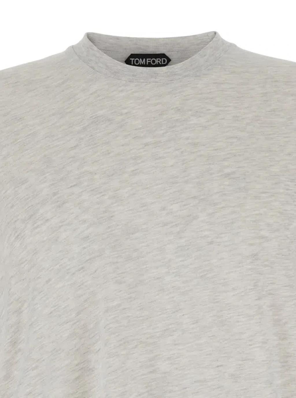 TOM FORD Stretch Cotton & Modal Jersey T-shirt In White Product Image