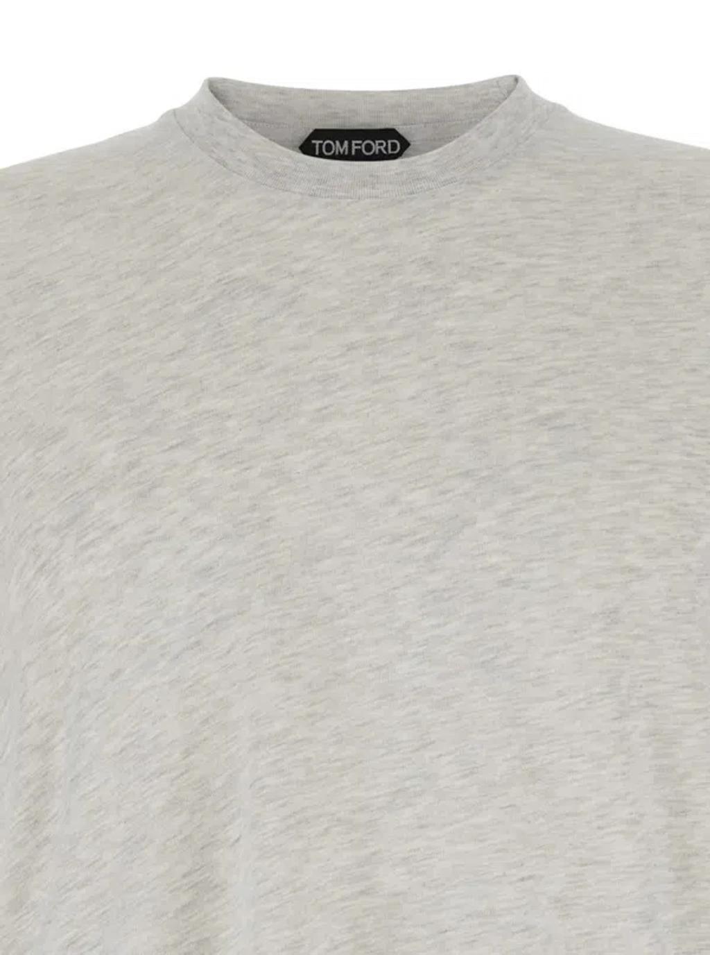 TOM FORD Stretch Cotton & Modal Jersey T-shirt In White Product Image