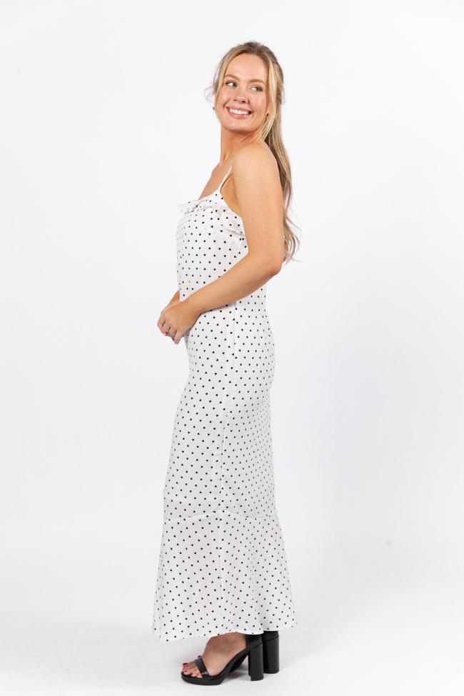 Hold Me Close To Your Heart Print Ivory Midi Dress FINAL SALE Product Image