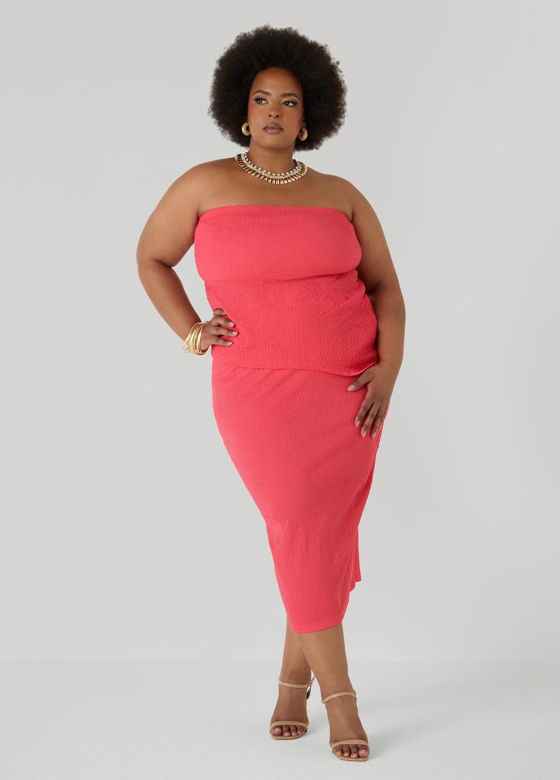 Textured Asymmetric Tube Top Product Image