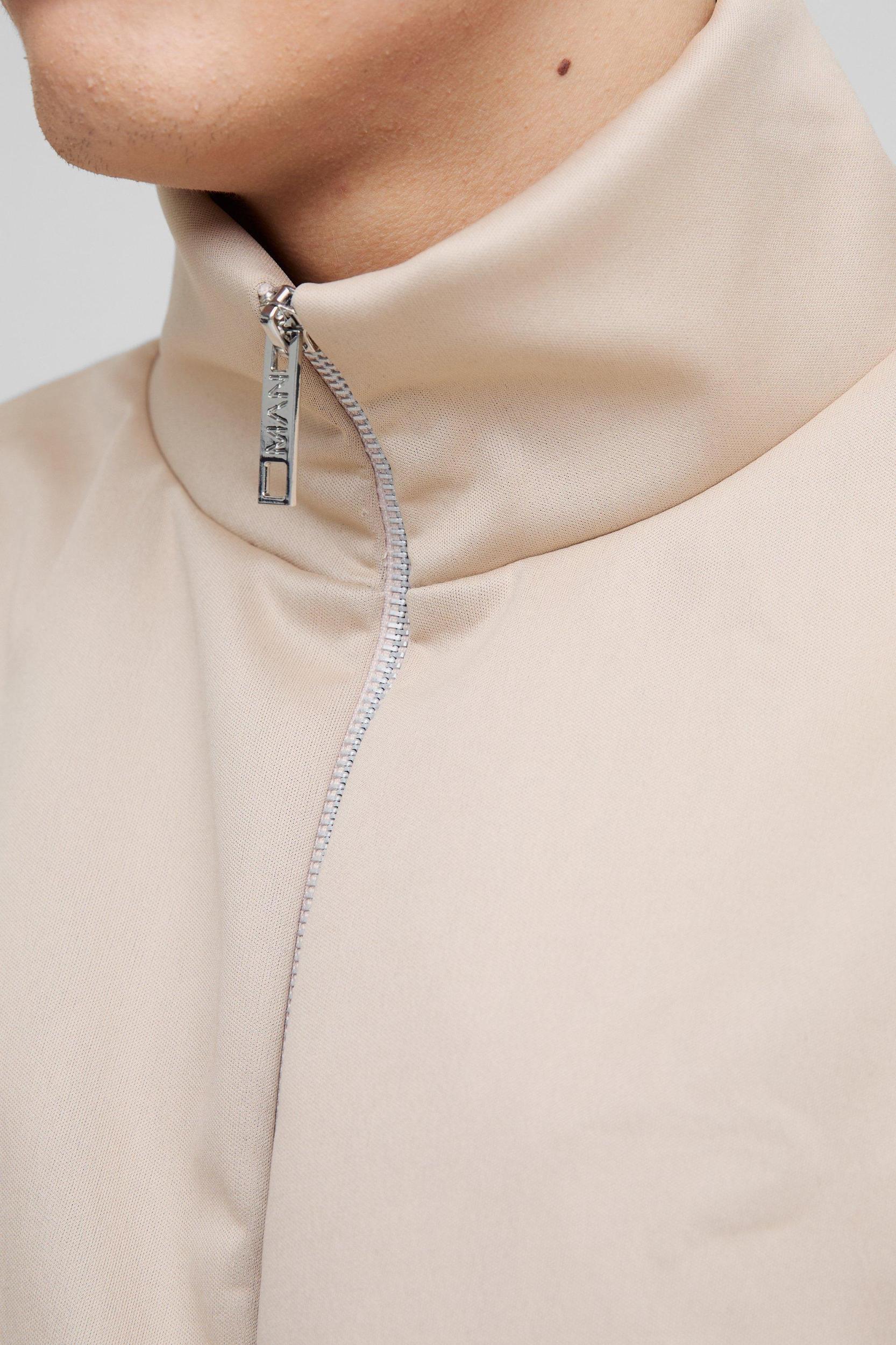 Extreme Oversized Boxy Scuba Zip Through Jacket | boohooMAN USA Product Image