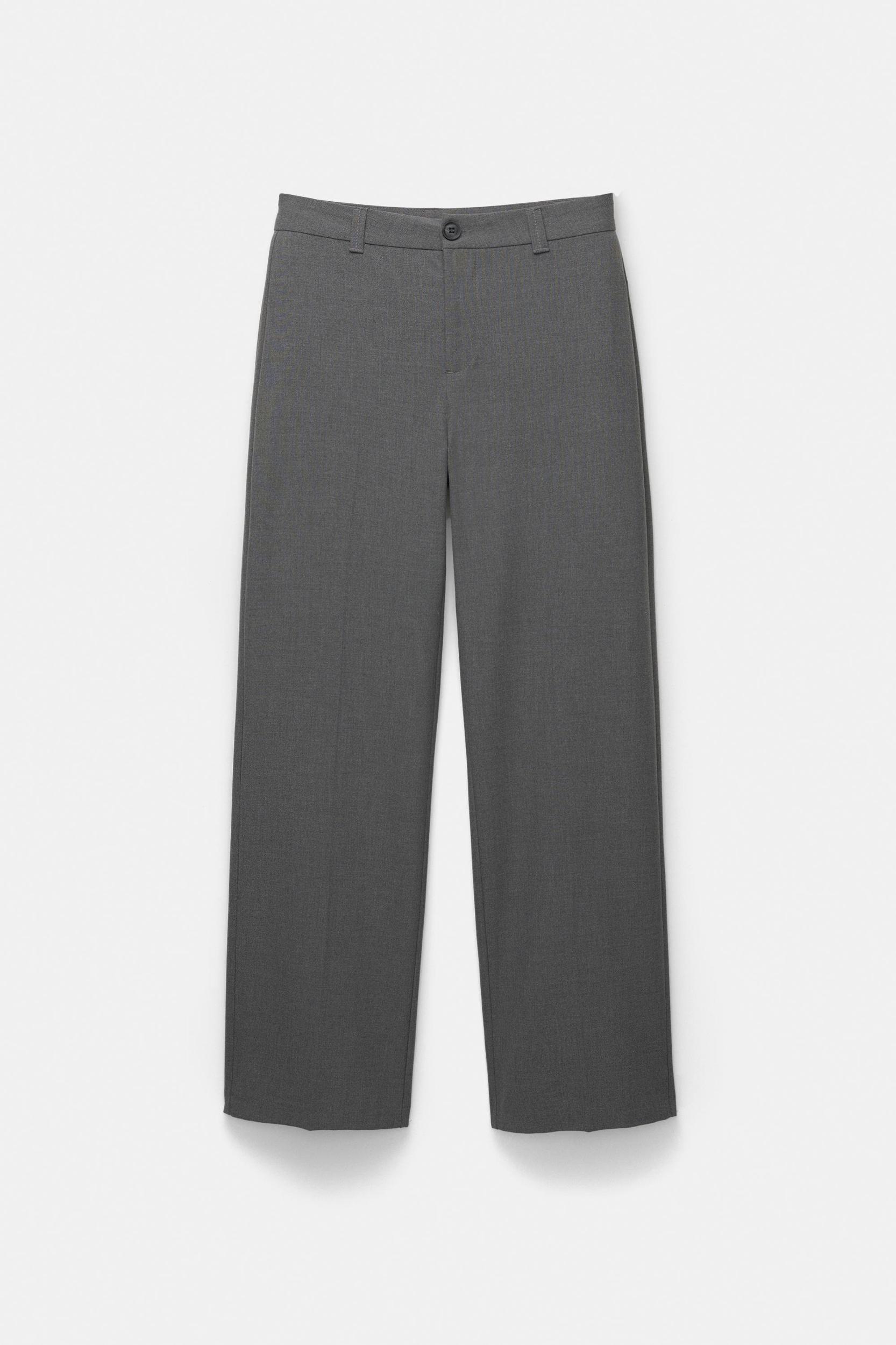 High-waist straight-leg smart pants Product Image