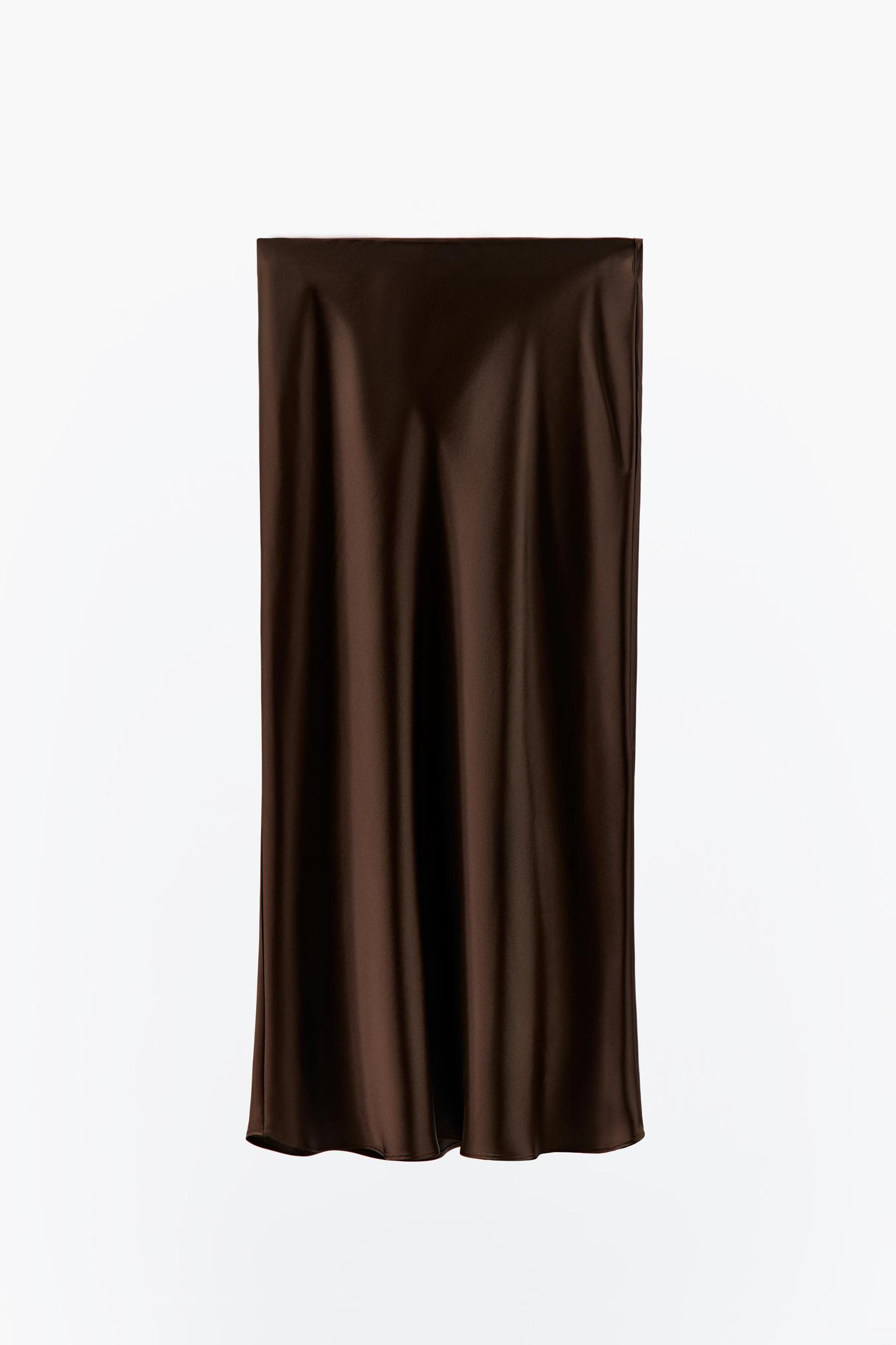 SATIN MIDI SKIRT Product Image