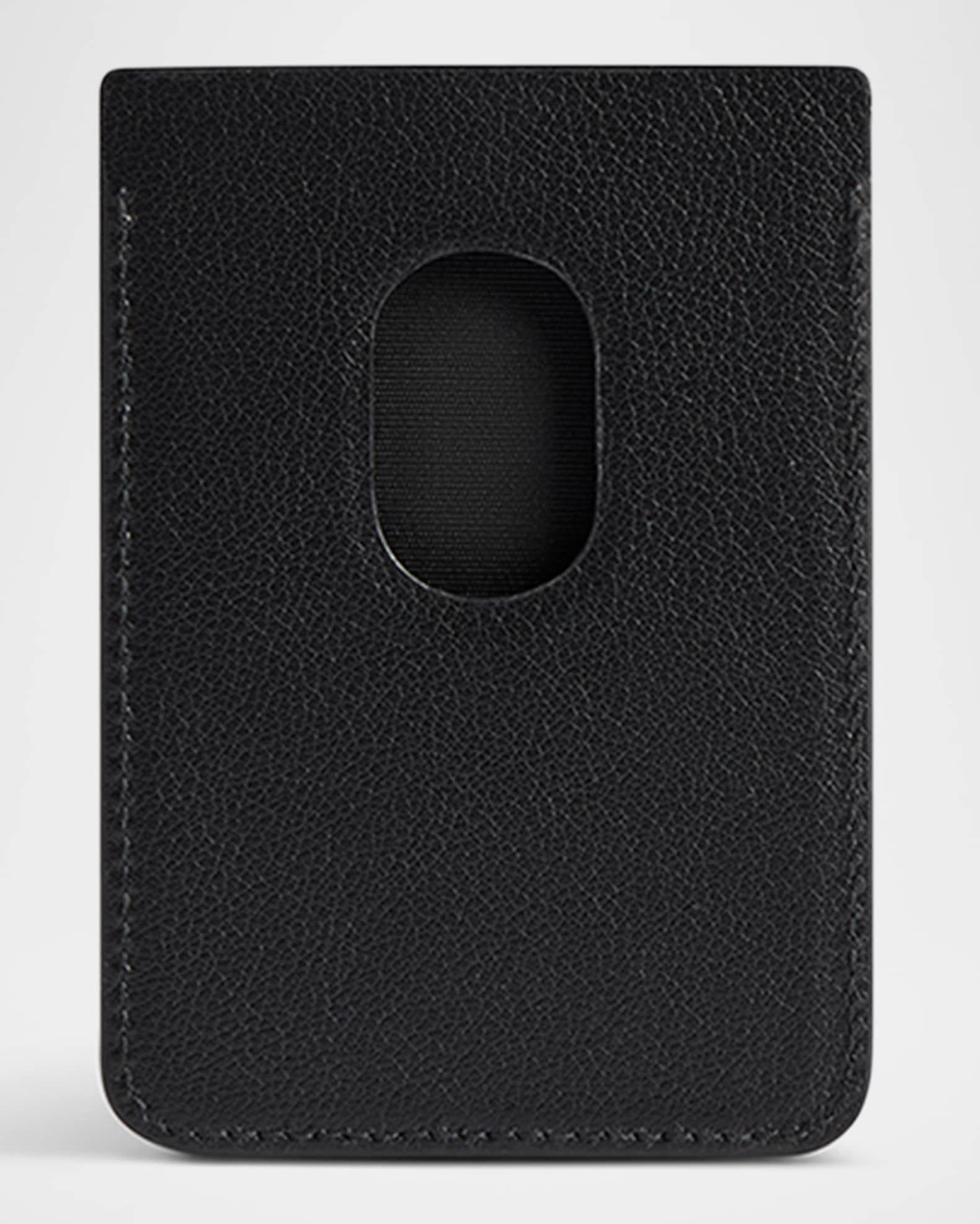 Men's Magnetic Leather Logo Card Holder Product Image