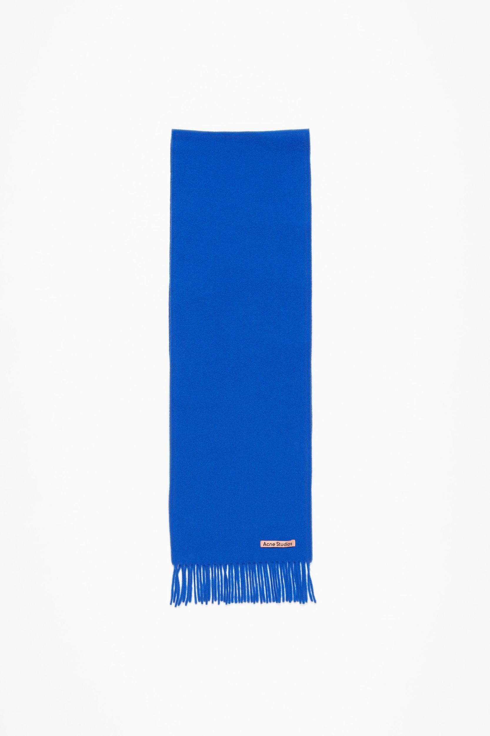 Fringe wool scarf - skinny Product Image