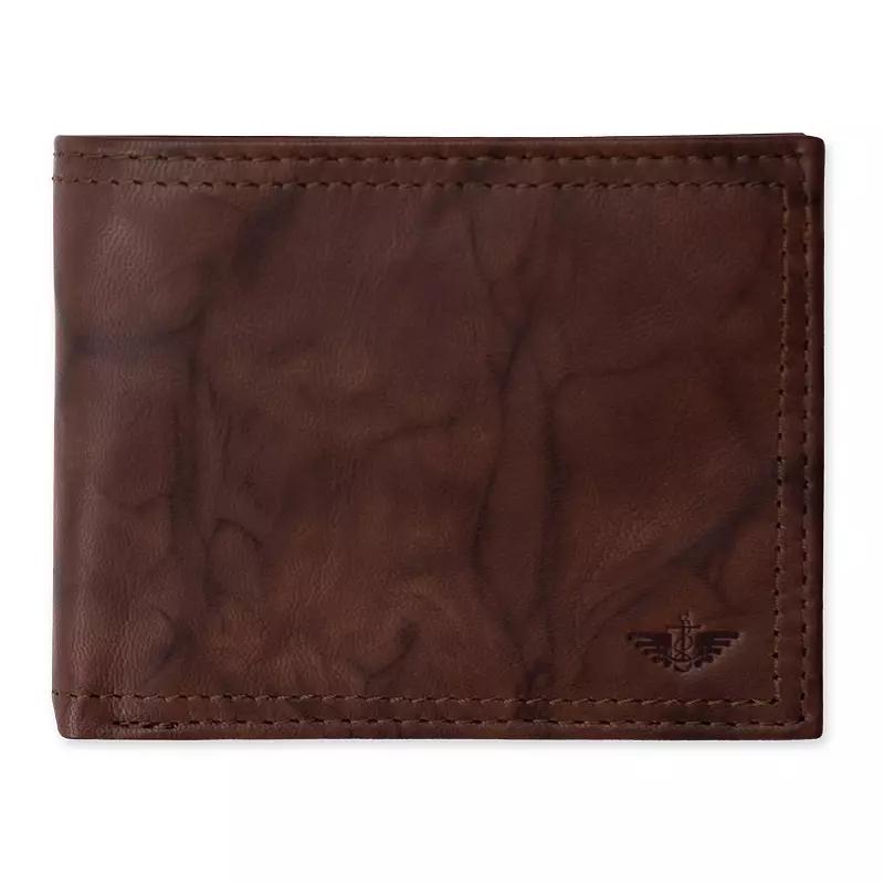 Mens Dockers RFID-Blocking Leather Passcase with Hidden Zipper Pocket Product Image
