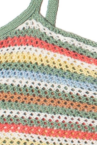 Side Lace Up  Crochet Tank Product Image