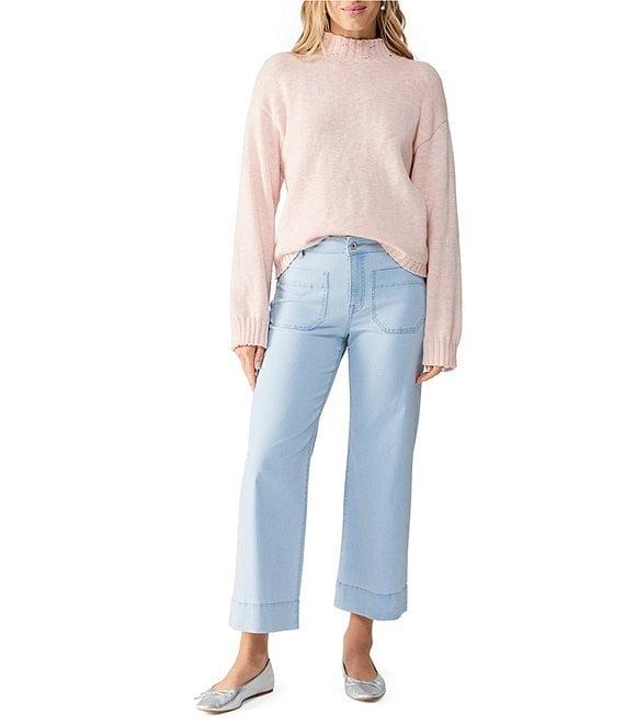 Sanctuary The Marine Denim Mid Rise Wide Leg Cropped Pant Product Image