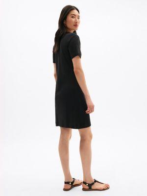 Slim Fit Solid Short-Sleeve Dress Product Image