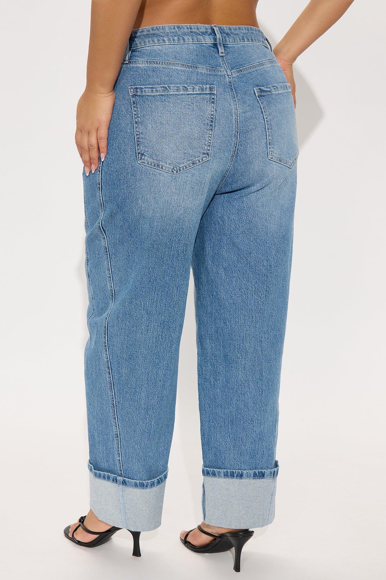 Straight To Heart Barrel Leg Denim Jeans - Light Wash Female Product Image