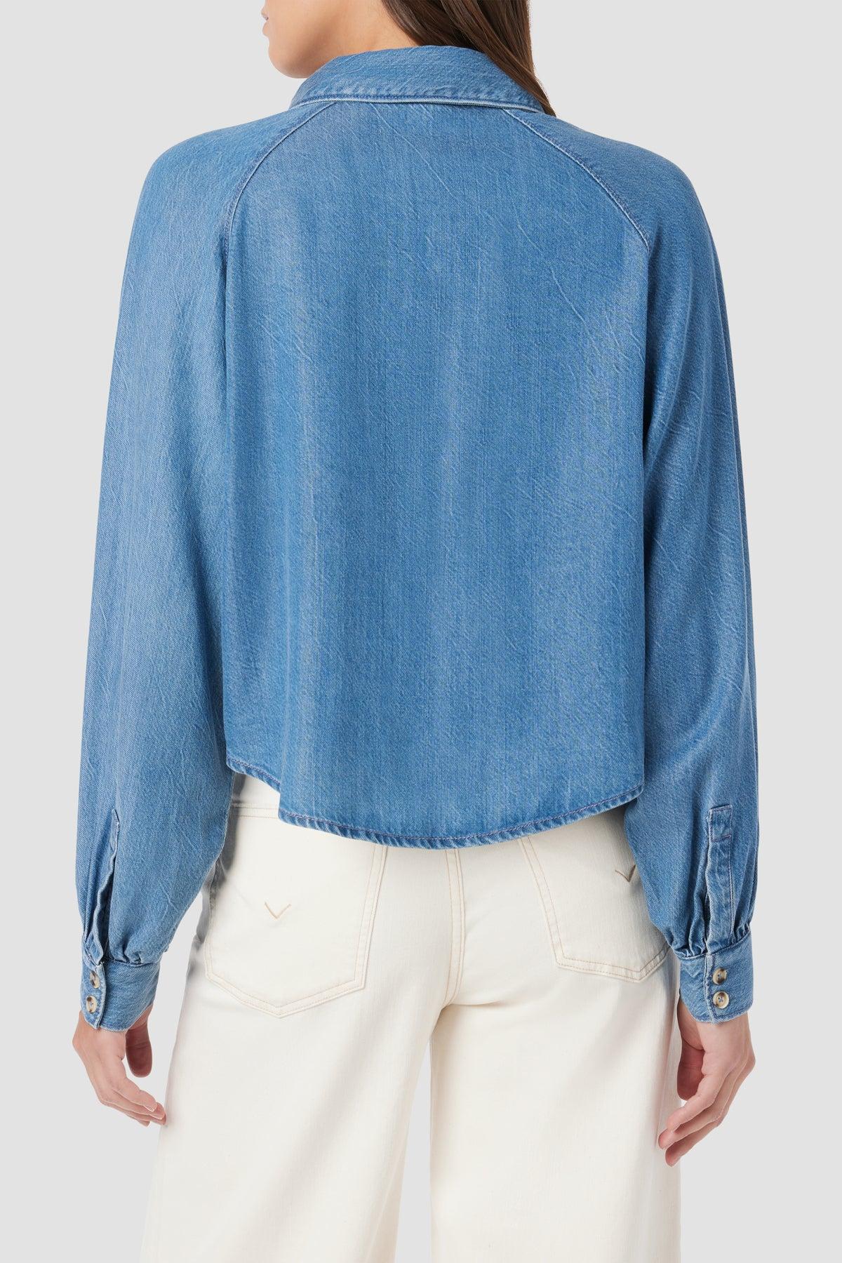 Raglan Balloon Sleeve Button Down Female Product Image