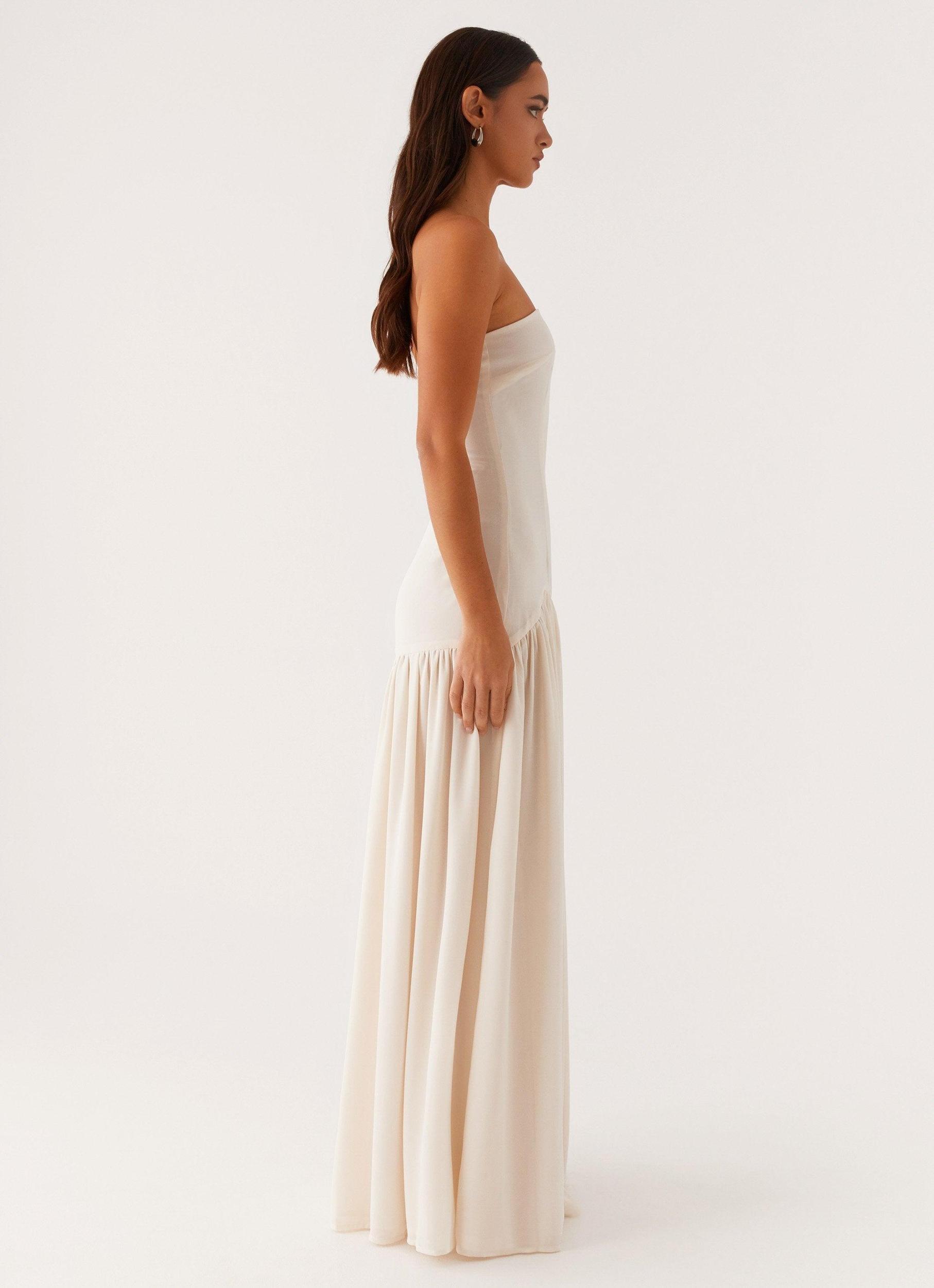 Eden Strapless Maxi Dress - Ivory Product Image