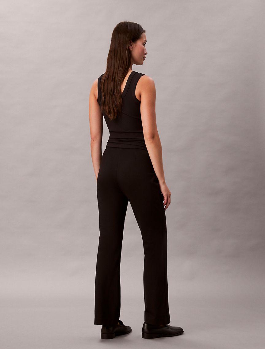 Ponte Slim Flared Pants Product Image