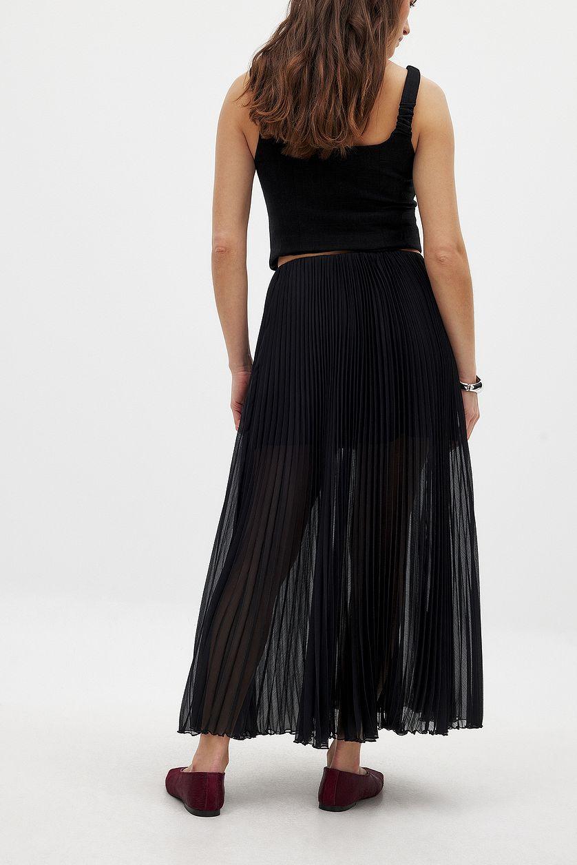 Midi Skirt With Pleats Product Image