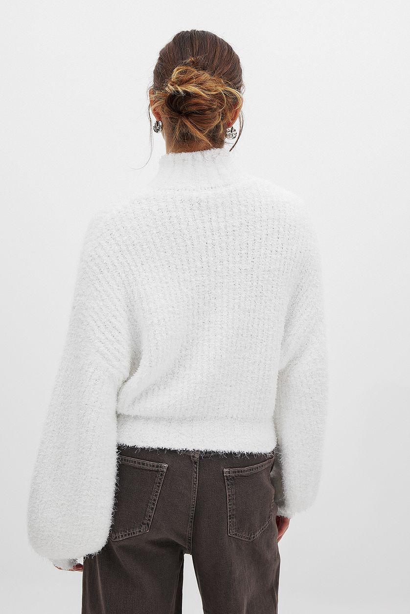 Fluffy Knitted Turtleneck Sweater Product Image