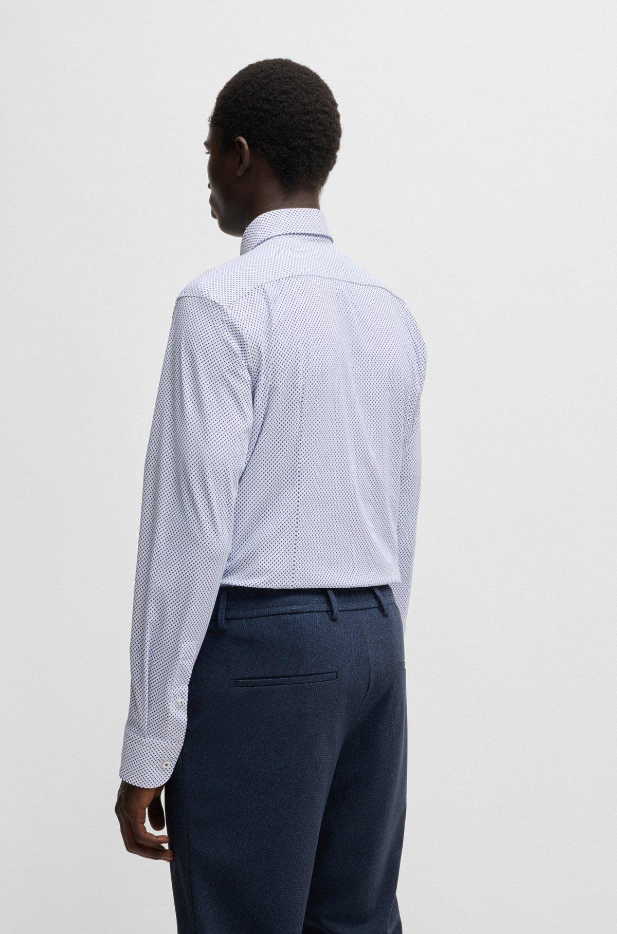 Slim-fit shirt in printed performance-stretch jersey Product Image