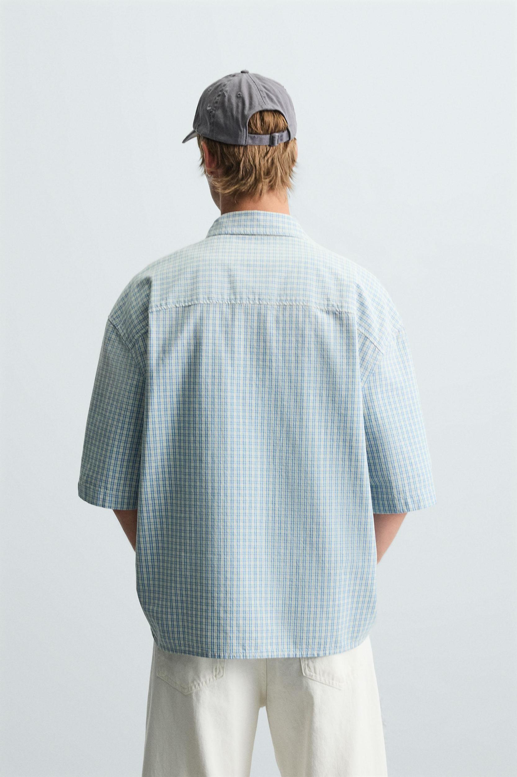 RELAXED FIT PLAID SHIRT Product Image