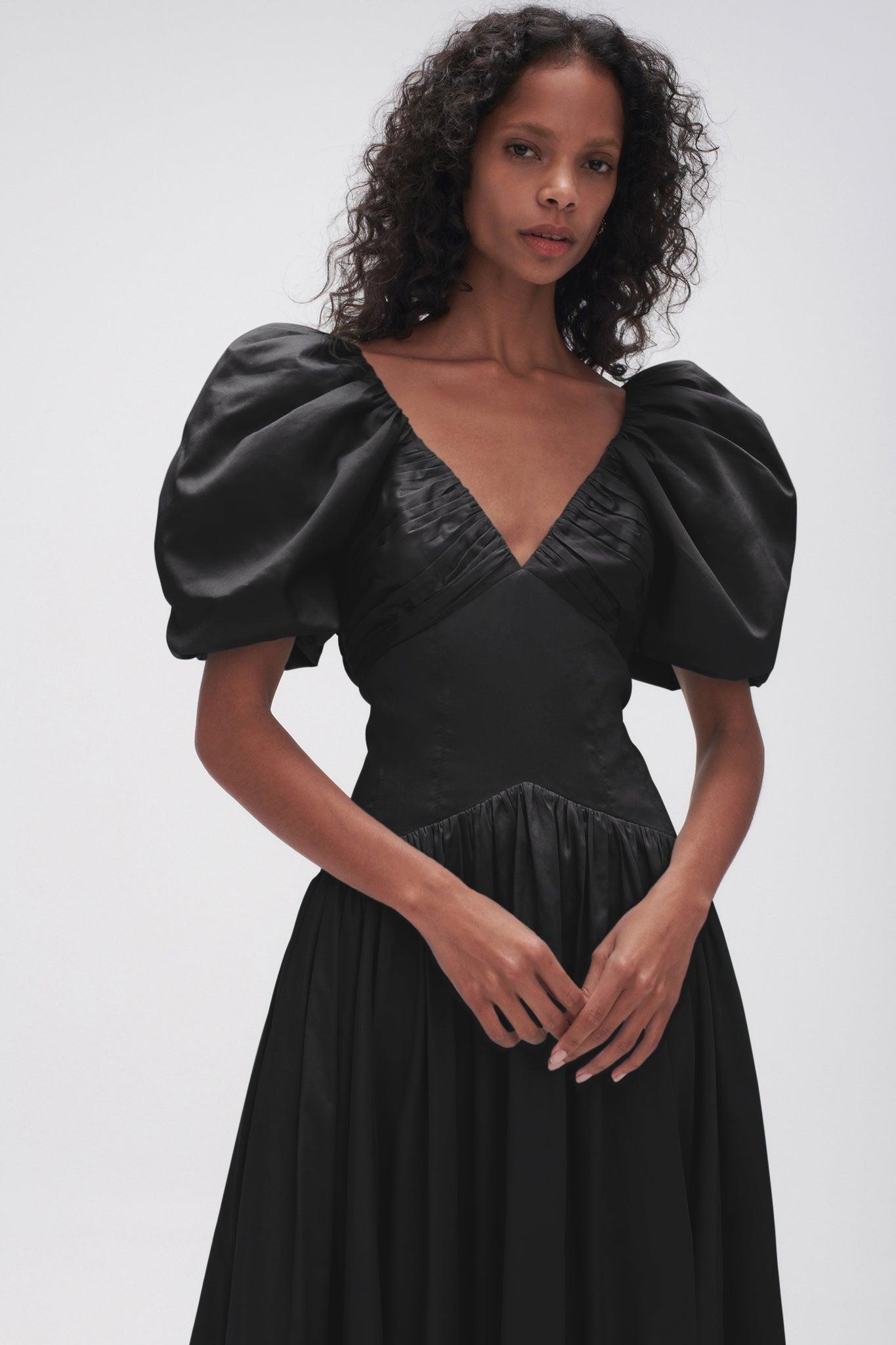 Gabrielle Plunge Midi Dress Product Image
