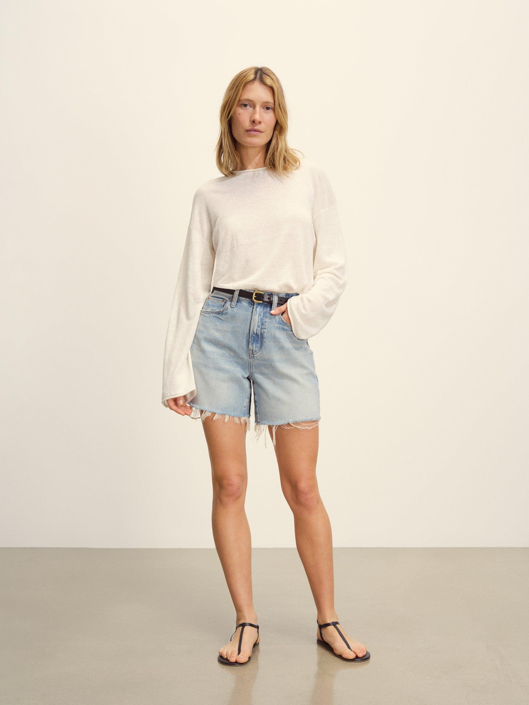 Natural Lighthouse Linen Roll Neck Product Image