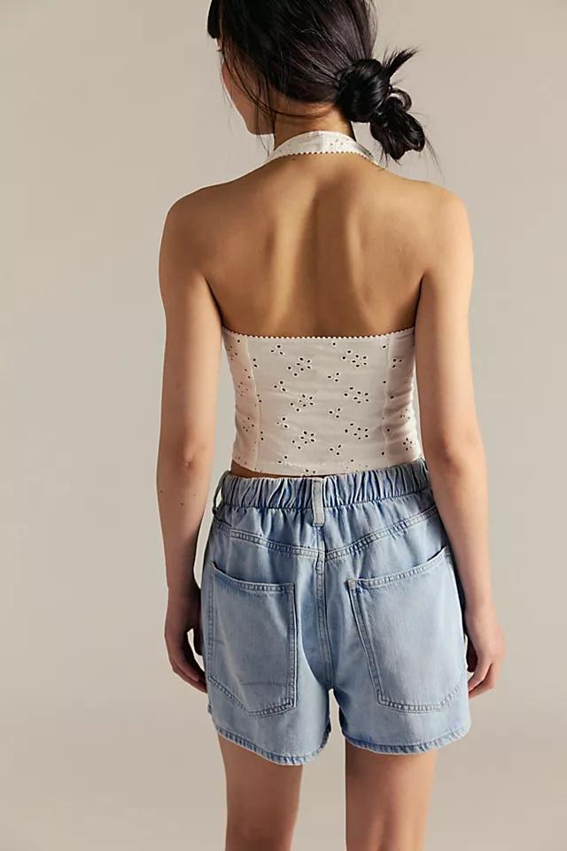 We The Free Clark Pleated Denim Shorts Product Image