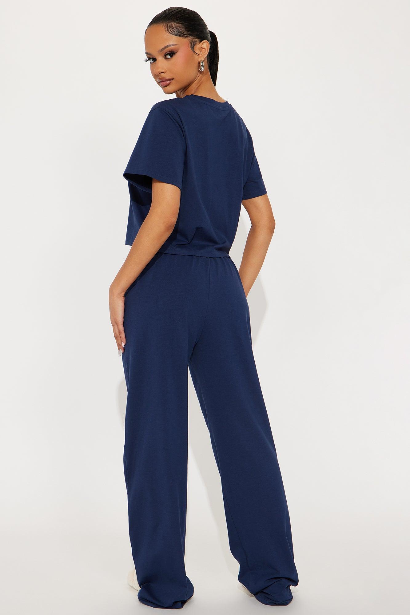 FN Mood PJ Pant Set - Navy Female Product Image